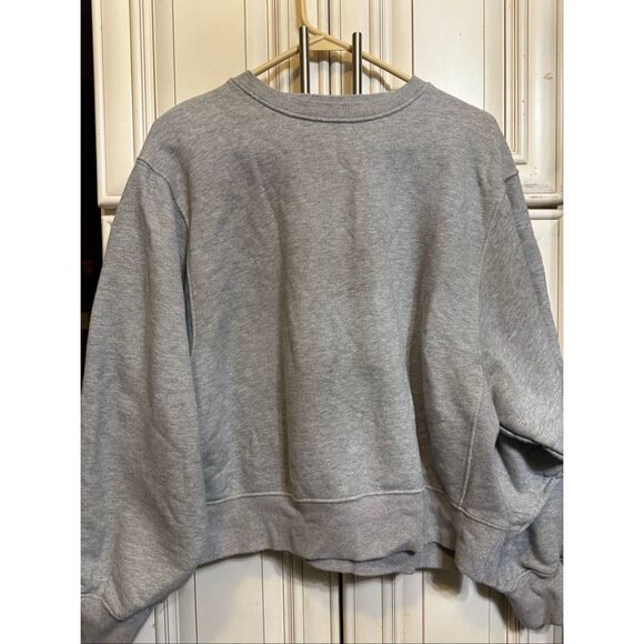 Frankie Shop Women's Crew Neck Oversized Pullover Sweatshirt Gray Medium - Picture 3 of 8